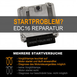 Reparatur Seat Altea / Toledo 1,9 TDI EDC16 Motorsteuergerät 03G906016KL 03G 906 016 KL 0281012922 0 281 012 922