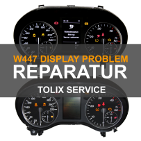 Mercedes Vito W447 Tacho Kombiinstrument Display dunkel Hintergrundbeleuchtung Reparatur Tachoreparatur