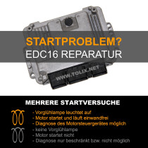 Reparatur Renault DCI EDC16 Motorsteuergerät 0281011088 0 281 011 088