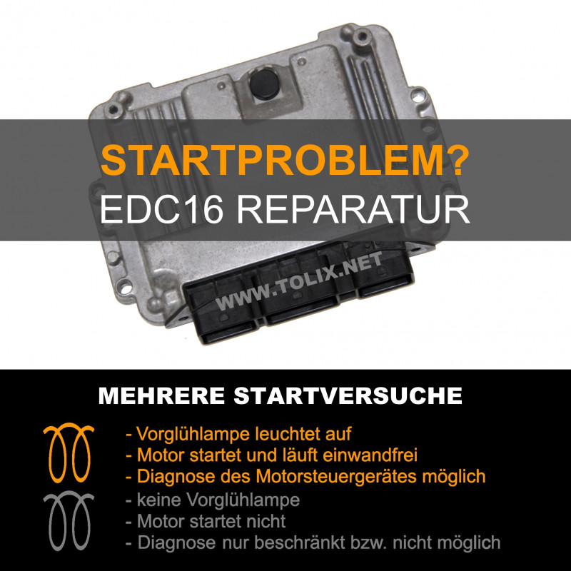 Reparatur Renault DCI EDC16 Motorsteuergerät 0281011437 0 281 011 437