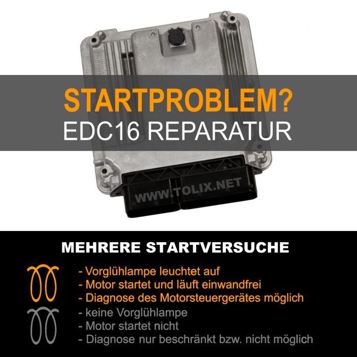 Reparatur VW T5 1.9 TDI EDC16 Motorsteuergerät 038906016M ...