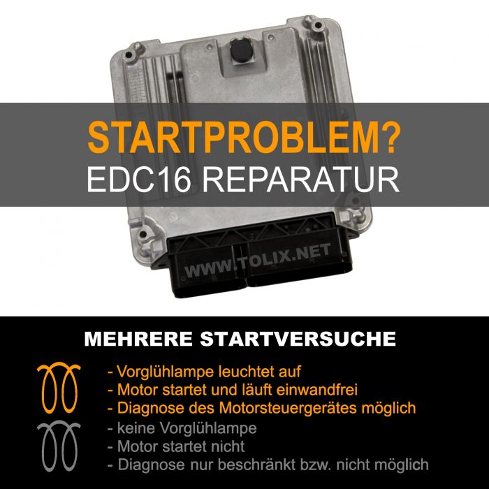 Reparatur Audi 1,9 TDI EDC16 Motorsteuergerät 03G997016JX 03G 997 016 JX 0281011832 0 281 011 832